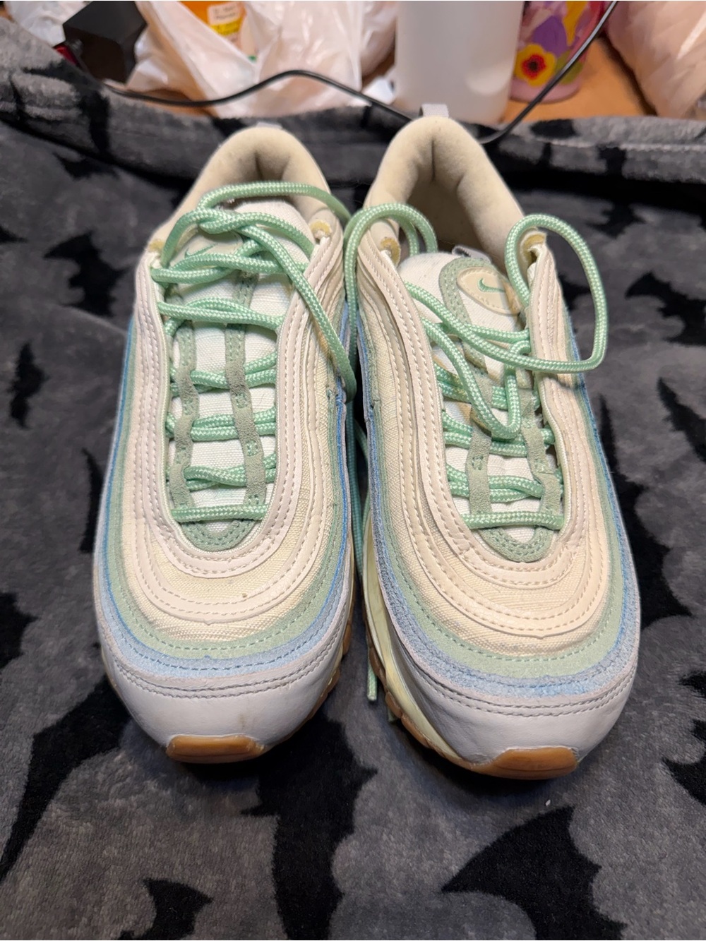 Nike Pastel Layered Sneakers - Mint, Light Blue, Cream